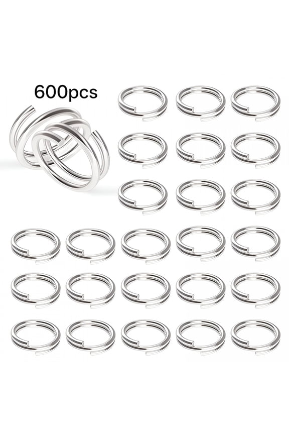 500 Pcs Key Rings Flat Split Keychain Bulk Heavy Duty Strong Keyring for Car Home Large Metal Dog Ring Tag Lanyards School Office Diy Heavy Duty Key Chain