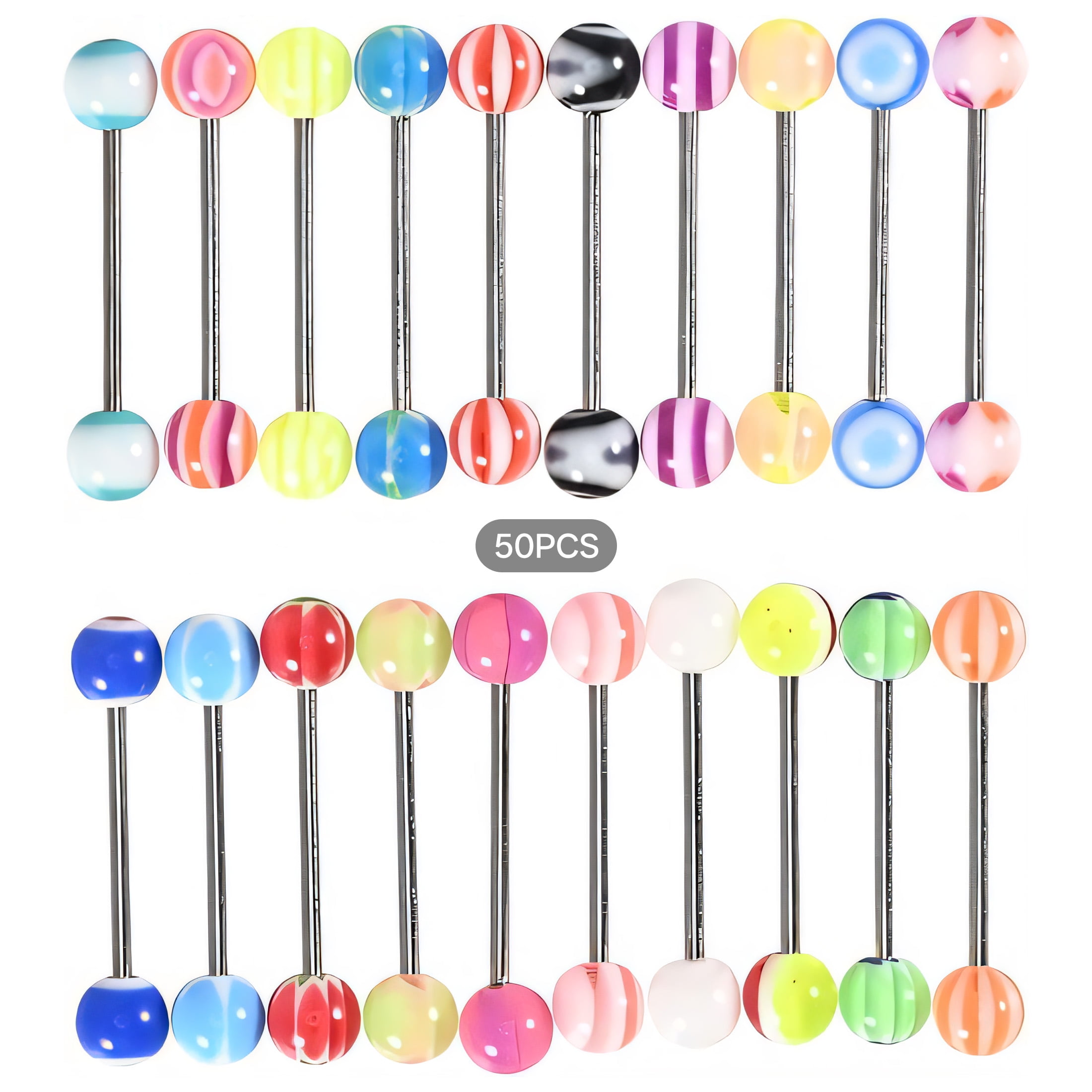 DESIGNICE 50Pcs Lip Rings,Variety Colors Lip Piercing Jewelry ...