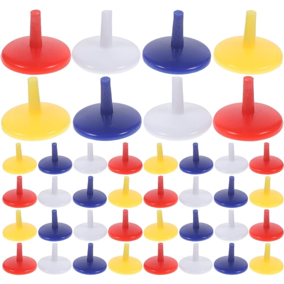 DESIGNICE 50pcs Plastic Golf Ball Position Marker Random Color 0.71"X0.71"X0.55"