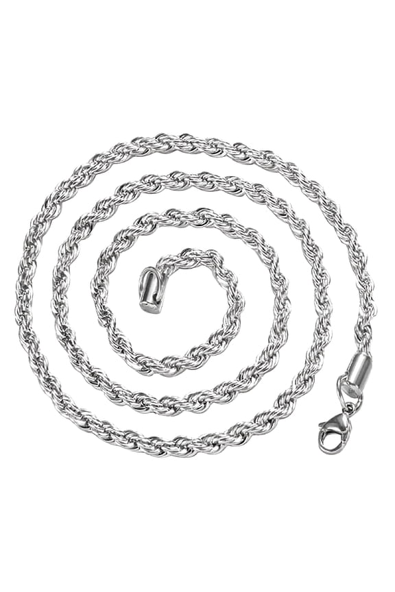 5PCS Women's Men's 925 Sterling Silver Twist Chain Necklace Charm Fashion Jewelry