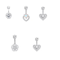 DESIGNICE 5Pcs Belly Button Ring,Stainless Steel Belly Button Piercing,5g Piercing Jewelry