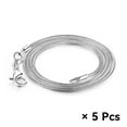 thumbnail image 1 of DESIGNICE 5Pcs Box Chain Necklace,Copper Chain Necklace Woman,Womens Necklaces,Silver, 1 of 2