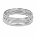 thumbnail image 1 of DESIGNICE 5Pcs Gold Bangles for Women Flexible Stacking Silver Bangles Electroplating Jewelry for Women Silver, 1 of 7