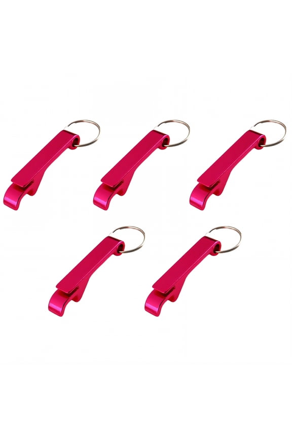 5Pcs Keychain Bottle Opener,Aluminium Composite Key Chains Men,Pop-Top Can Bottle Opener Keychain,Red1