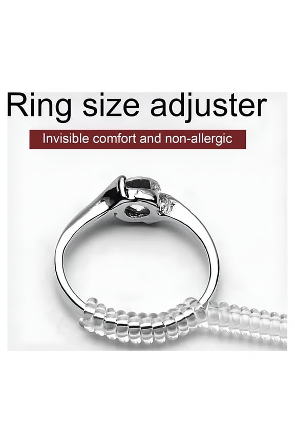 5Pcs Ring Rubber Size Adjuster for Loose Rings Invisible Ring Guard for Women Clear Plastic Wide Thin Band Resizing Ring Resize Make Ring Smaller