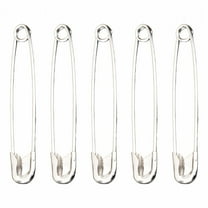 DESIGNICE 5Pcs Safety Pins,Reinforced Design Safety Pins,Stronger Holding Large Safety Pins,Silver-1