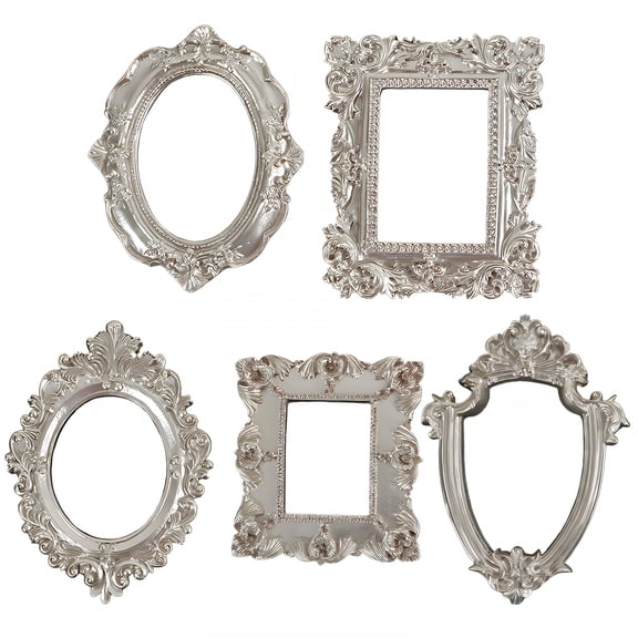 DESIGNICE 5Pcs Vintage Picture Frames,Home Blend Small Picture Frames,Versatile Use Photo Frame,5.91"X3.94",Style3