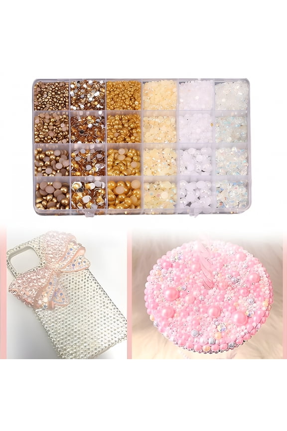 6 Color Resin Jelly Rhinestones for Crafting,Flatback Gems,Bedazzling Crystal Flatback Pearl and Rhinestones for Crafting,Jelly Resin Rhinestone Pearls for Bedazzling,Half Pearls for Crafts