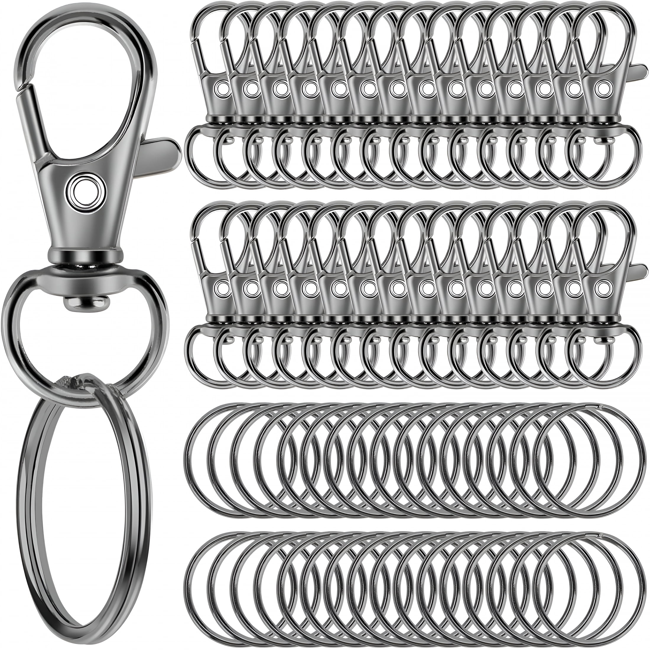 DESIGNICE 60PCS Keychain Making Kit,Including 30PCS Keychains Clips ...