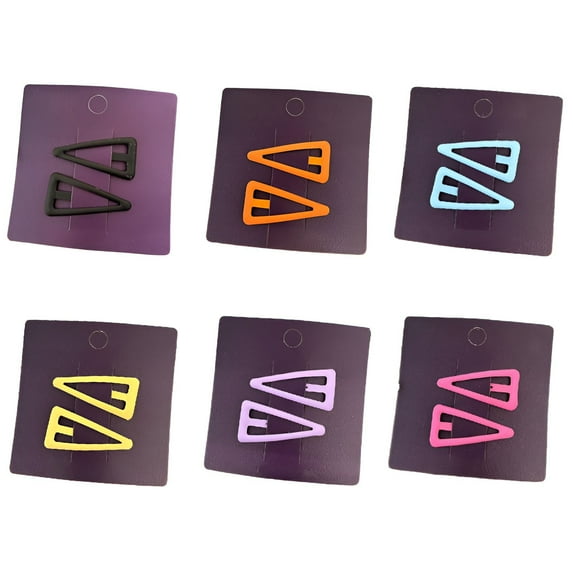 DESIGNICE 6Pcs Baby Hair Clips,Metal Toddler Hair Clips,Triangle Shaped Hairpin,Colormixing1