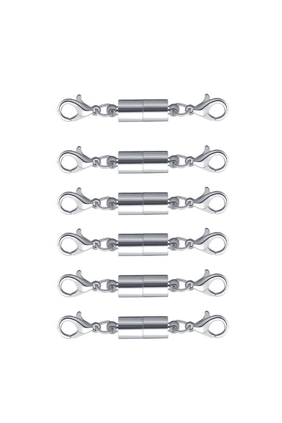 6Pcs Jewelry Accessories Sparkling Luxury Effect Necklace Extender Highlights Personal Style Adds Charm and Shine Necklace Extenders for Women,Silver