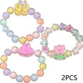 thumbnail image 1 of DESIGNICE 6Pcs Kids Bracelet,Colorful Jelly Bead Charm Bracelet,Comfortable Kids Bracelets,White, 1 of 2