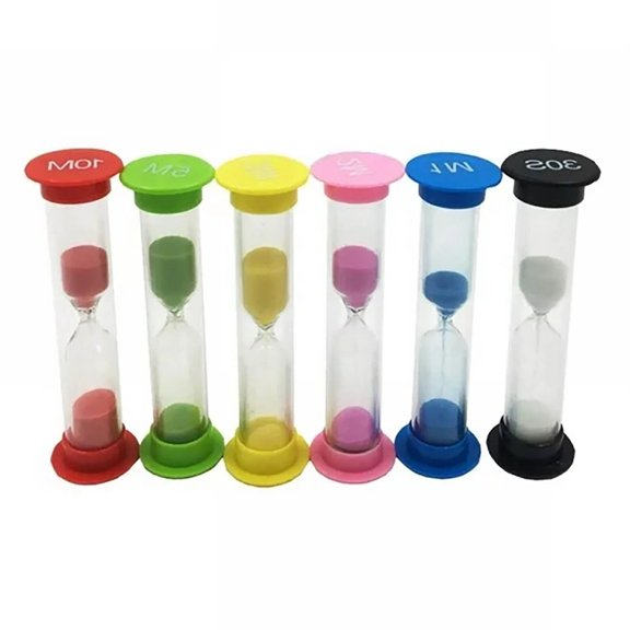 DESIGNICE 6Pcs Sand Timer Set, Colorful Sandglass Clock