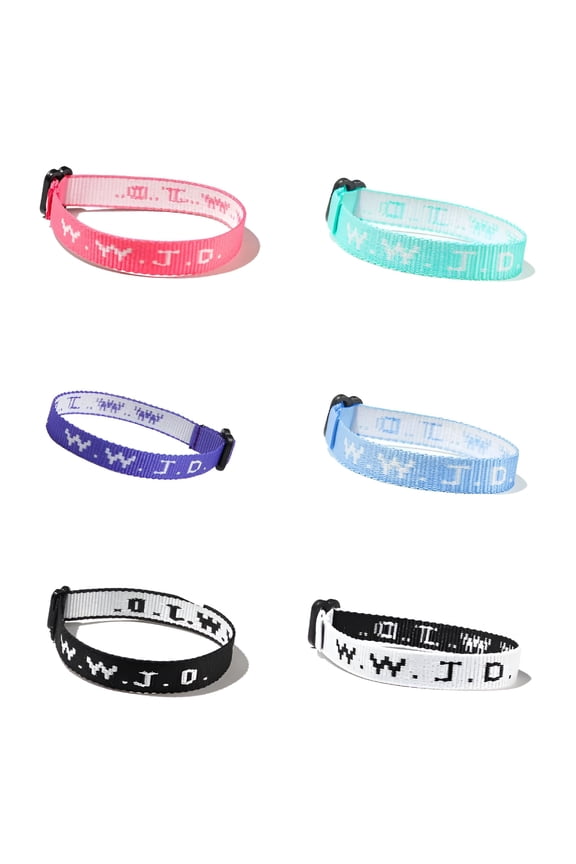 6Pcs Set Wwjd Bracelet What Would Jesus Do Braided Rope Bracelets Protection Pray Religious Christian Jewelry Christian Bracelets
