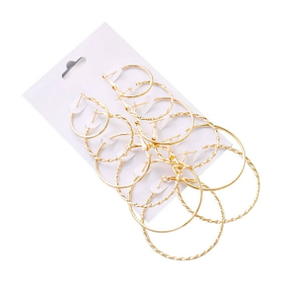 DESIGNICE 6PcsEarrings,Versatile & Stylish Jewelry,Geometric Design Earrings for Women,Style4