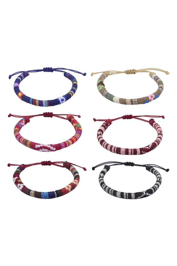 6pcs Friendship Bracelets Braided Bracelet Set Easter Basket Fillers for Teens