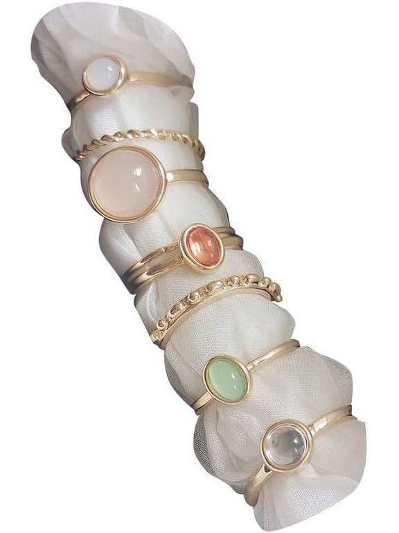 7-19pcs Silver Star Moon Knuckle Ring Set for Women Vintage Stackable Midi Finger Rings Set