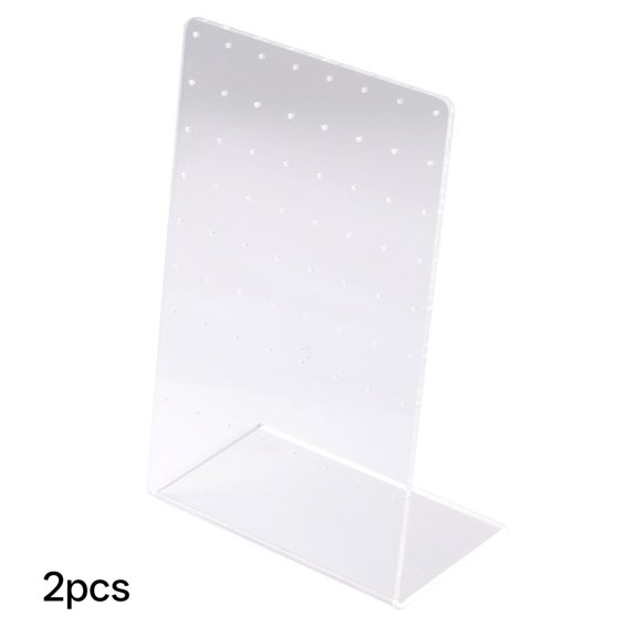 DESIGNICE 72 Holes Acrylic Earring Holder with Holes Earring Board Earrings Showcase Display Ear Studs Organizer Jewelry Display Storage Rack