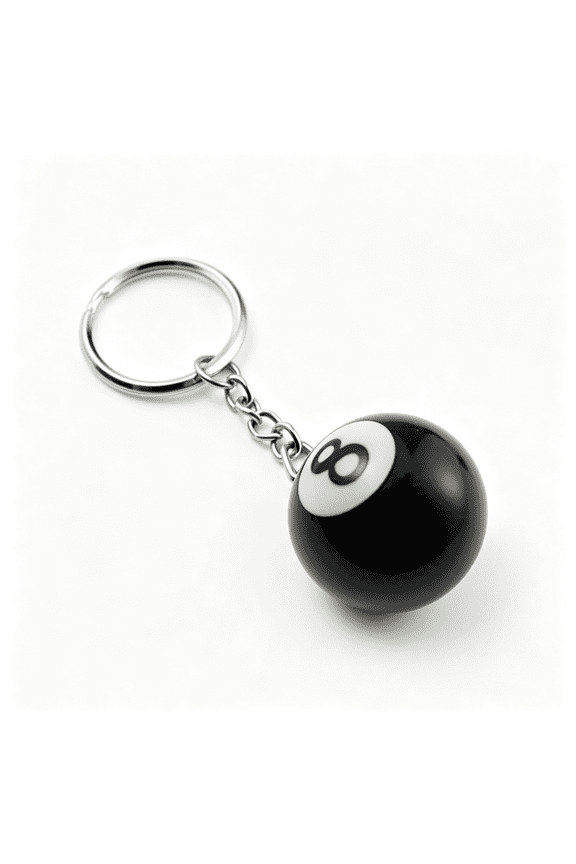 8 Ball Keychain Creative Key Chain Diameter 0.98 In,Creative Key Chain Keychain