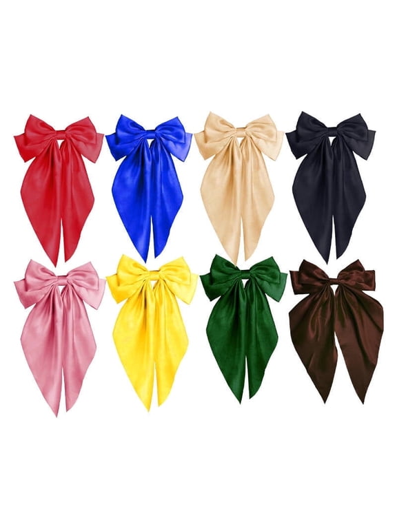 8Pcs Hair Bows for Women,Elegant Bow Design Girls Hair Bows,Fits Different Occasions Bows for Women,Multicolor