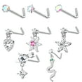 thumbnail image 1 of DESIGNICE 8Pcs Nose Rings,Beautiful Heart Motif Nose Rings for Women,Dazzling Stone Craft Nose Studs,Multicolor, 1 of 4