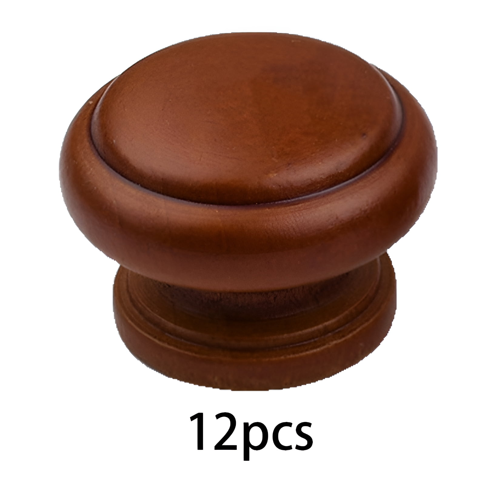 HIBIBUD 12Pcs Round Wooden Cabinet Handles,Shoe Cabinet Cabinet Pulls,with Screws Cabinet Knobs,Style1