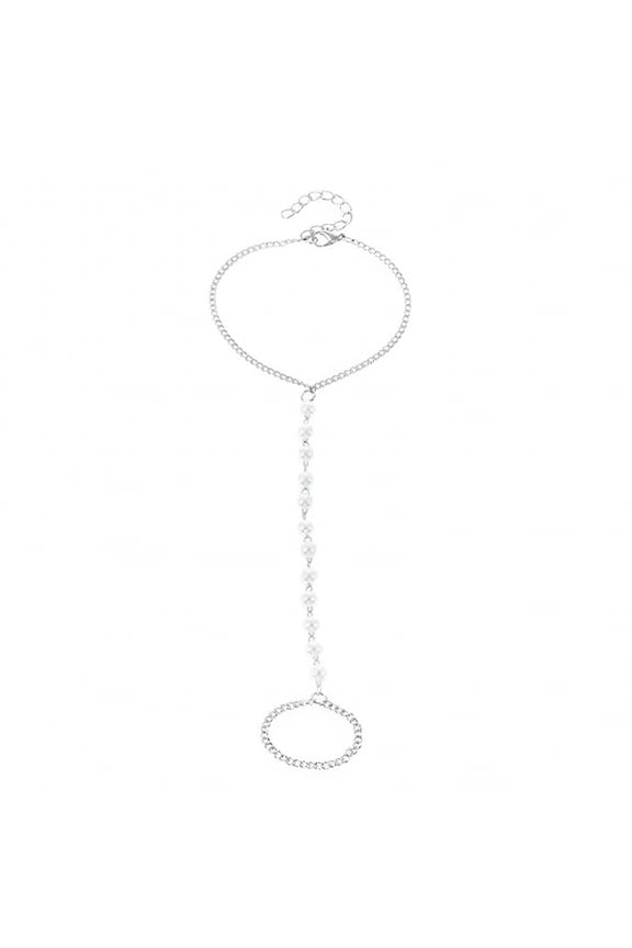 925 Silver Women Bracelet Bangle Cuff Finger Rings Harness Hand Chain Jewelry