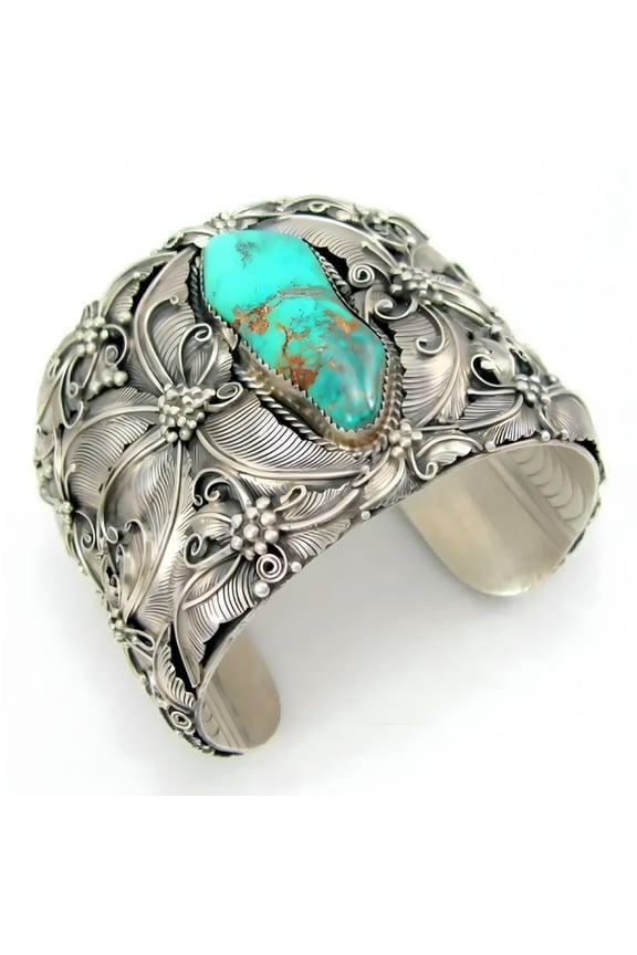 925 Silver Women Turquoise Open Bangle Cuff Bracelet Wedding Jewelry Gift