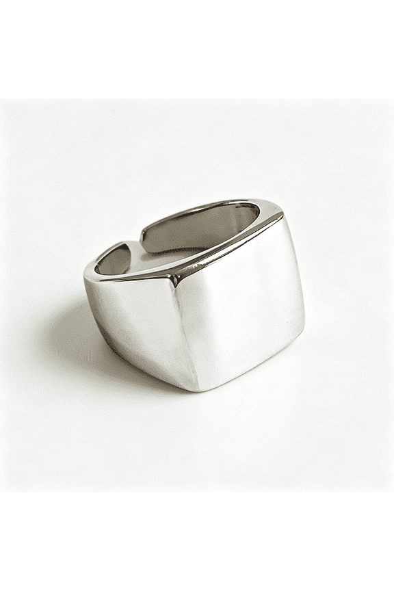 925 Sterling Silver High Polish Rings Handmade Hammered Open Adjustable Rings Wide Statement Ring Jewelry Gift