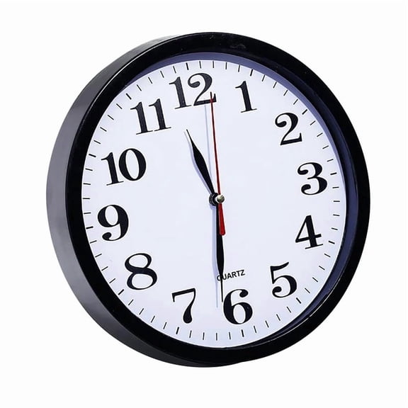 DESIGNICE 9inch Wall Clock - White Kitchen Wall Clocks Battery Operated,Small Silent Non-Ticking,ABS Clock Decorative for Bathroom,Living Room,Office,Bedroom