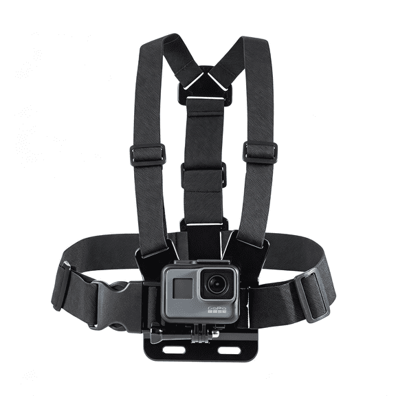 DESIGNICE Adjustable Chest Mount Harness for Gopro Camera,Compatible with Gopro Series,Chest Rig Secure Fit (Black)