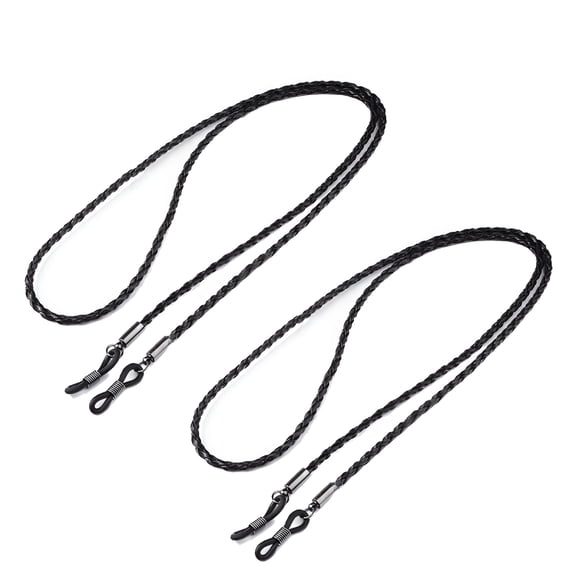 DESIGNICE 2026 New Adjustable Leather Glasses Chain Neck Strap String Eyeglass Rope Cord Band for Daily Wear,Reading,Travel,Outdoor Use
