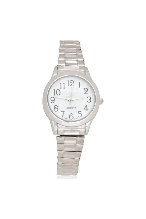 Adult Unisex Silver Round Case Analog Watch