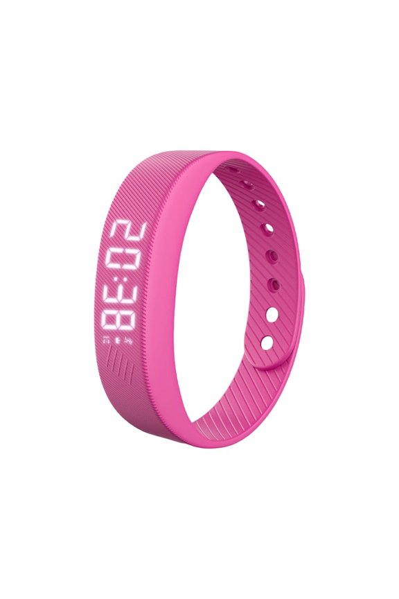 Alarm Clock Bracelet with Silent Vibration Wake-Up System, No Snooze Function Unisex Smartwatch, Designed for Deep Sleepers with Accurate Time Display, Lightweight Silicone,Pink