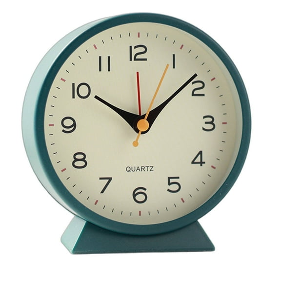 DESIGNICE Alarm Clock Simple and Aesthetic Ins Style Battery Operated Alarm Clock Soft Night Light Desk Clock Green