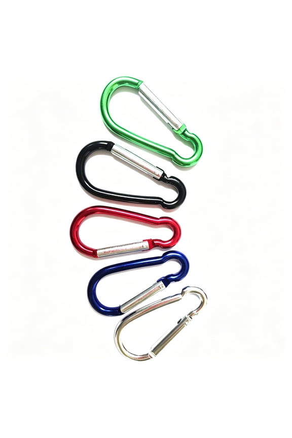 Aluminum Alloy Snap Hook Keychains,5 Pack Multicolor,Durable Quick-Release Buckles for Camping,Hiking,Outdoor Use Detachable Key Ring Quick Release