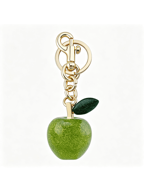 Apple Bag Charm Apple Keychain Gifts for Women | Cute Purse Accessories Christmas Birthday Valentine Gifts Green Bag Charm