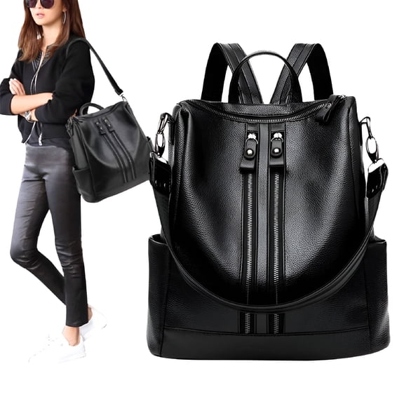 DESIGNICE Backpack Purse for Women Convertible Satchel Handbags Large Capacity Travel Vintage PU Leather Shoulder Bag