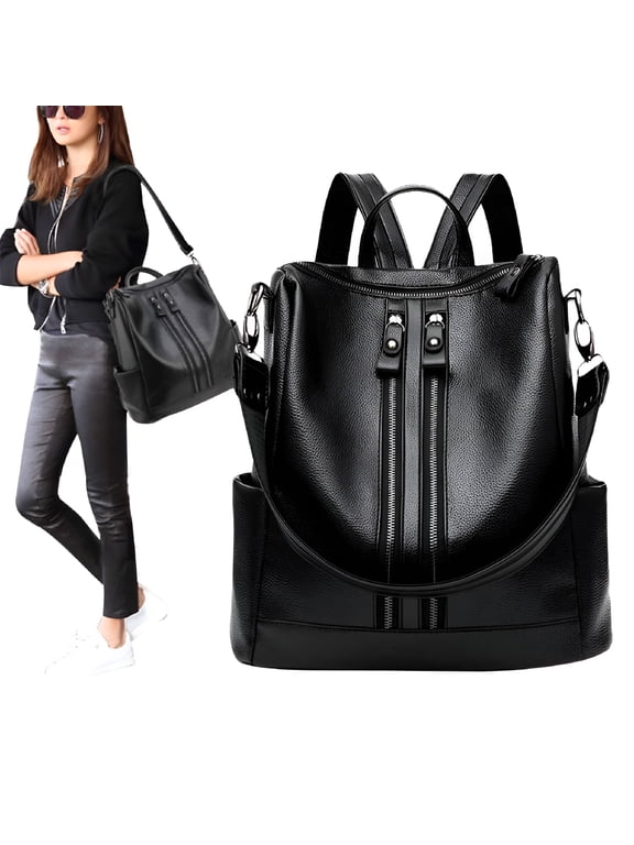 Backpack Purse for Women Convertible Satchel Handbags Large Capacity Travel Vintage PU Leather Shoulder Bag