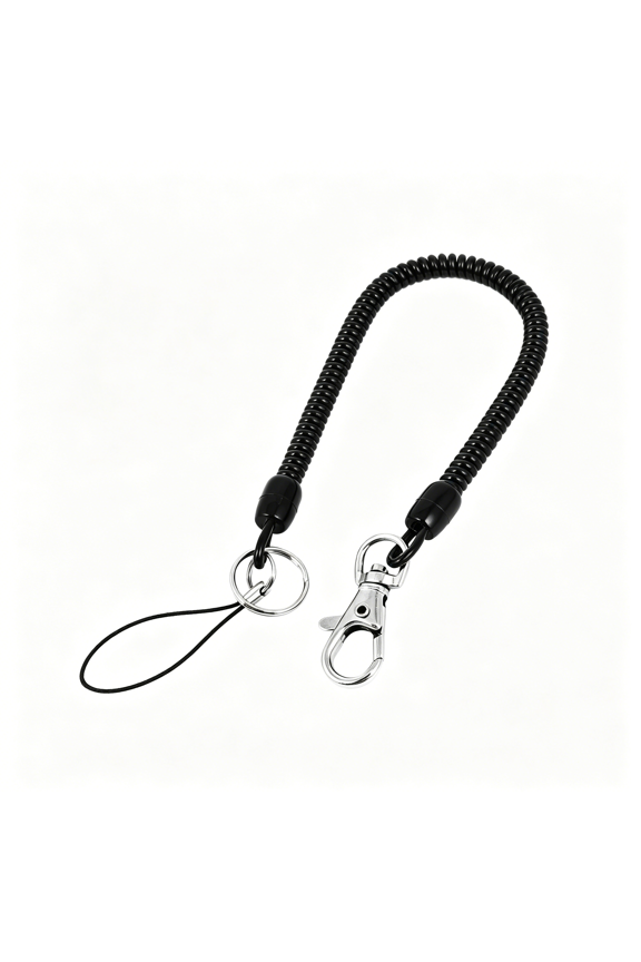 Bag Cellphone Ornament Stretchy Coil Keyring String Keychain Strap 27Cm Length