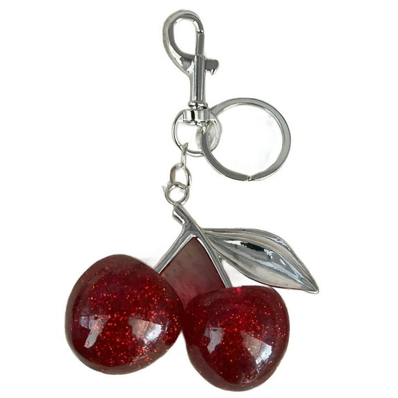 DESIGNICE Bag Charms for Handbags,Multifunctional Pendant Cherry Keychain,Car Keys Purse Charms for Handbags,Silver