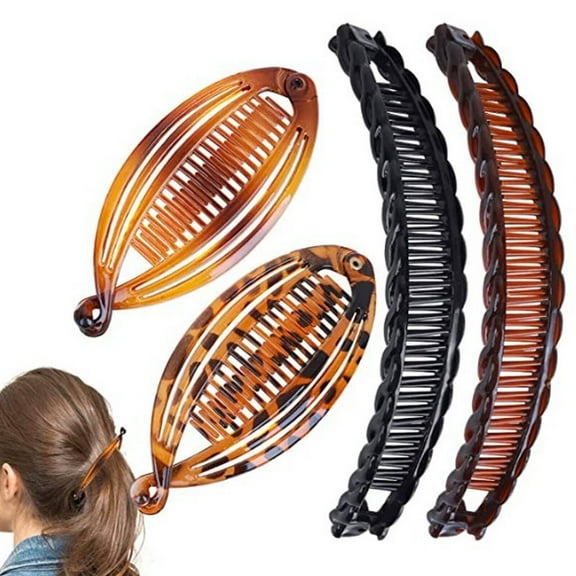 DESIGNICE Banana Clip,Designed for the Back of the Head Bannana Clips for Hair,Smooth and Wear-Resistant Metal Hair Clips,Style 1