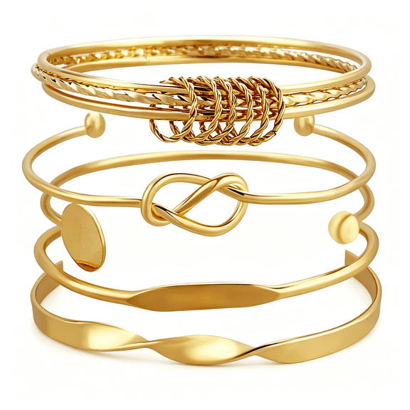 DESIGNICE Bangle Bracelets Set for Women,Multi Layer Stackable Cuff Bracelets,Boho Open Adjustable Bangle Jewelry Gift for Her