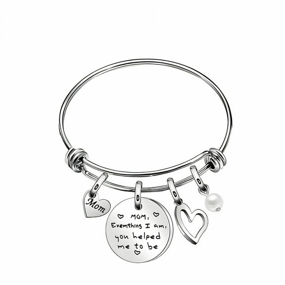 DESIGNICE Bangle Bracelets for Women Heart Letter Charm Bracelets Womens Gifts for Birthday Bracelets for Girls Style2