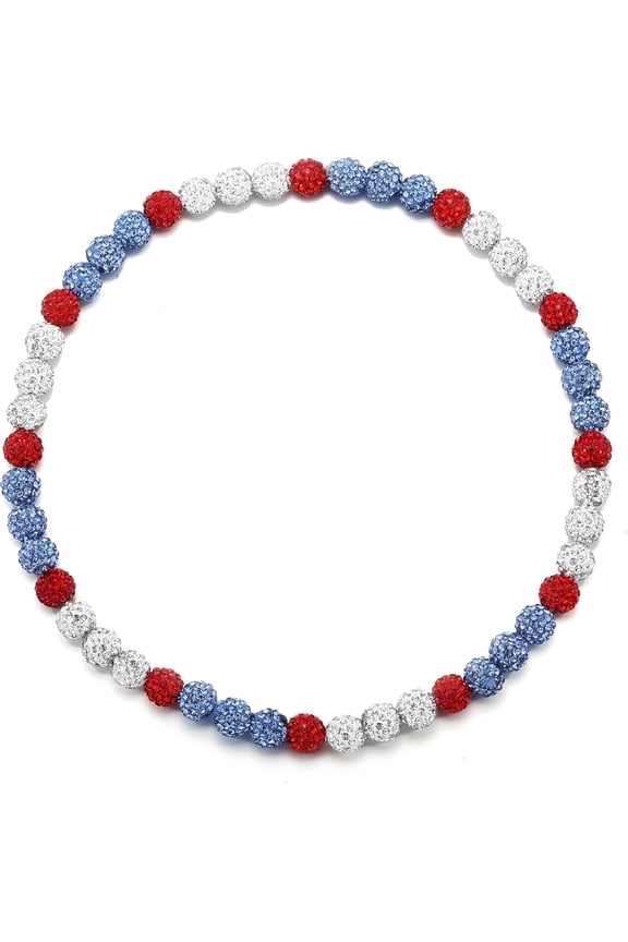 Baseball Beaded Chain Necklace for Men, Diamond Rhinestone Baseball Accessories Necklace for Baseball Team Lovers