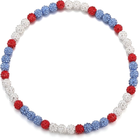 DESIGNICE Baseball Beaded Necklace for Men Rhinestone Baseball Drip ...