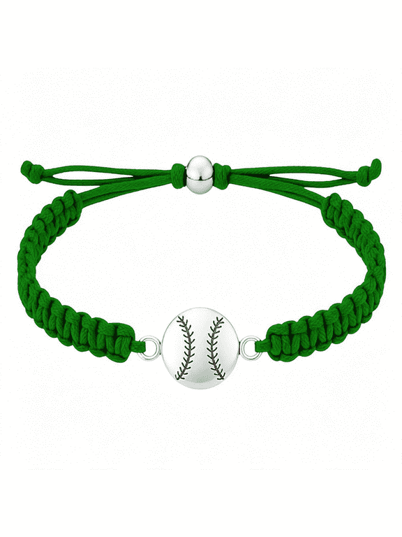 Baseball Bracelet, Baseball Jewelry, Adjustable Braided Baseball Bracelet, Baseball Gifts, Baseball Accessories Baseball Bracelets for Boys