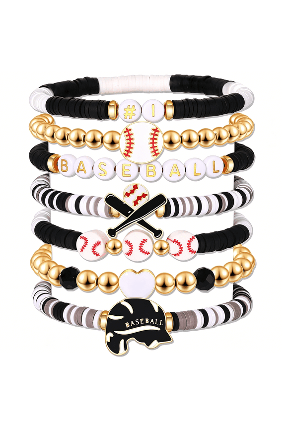 Baseball Bracelets for Women Stackable Orange Navy Game Day Heishi Bracelets Preppy Friendship Sports Bracelet Softball Baseball Jewelry Accessories Party Favors Gifts