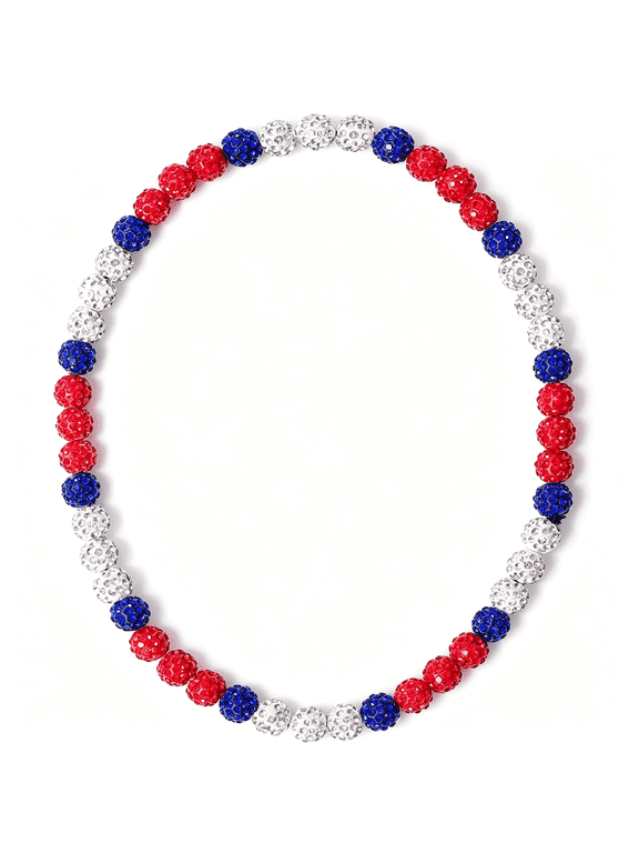 Baseball Necklace 16In/19In/22In Baseball Bling Drip Necklaces Rhinestone Clay Beaded Chain Necklace for Men Cool Sports Jewelry for Players Lovers