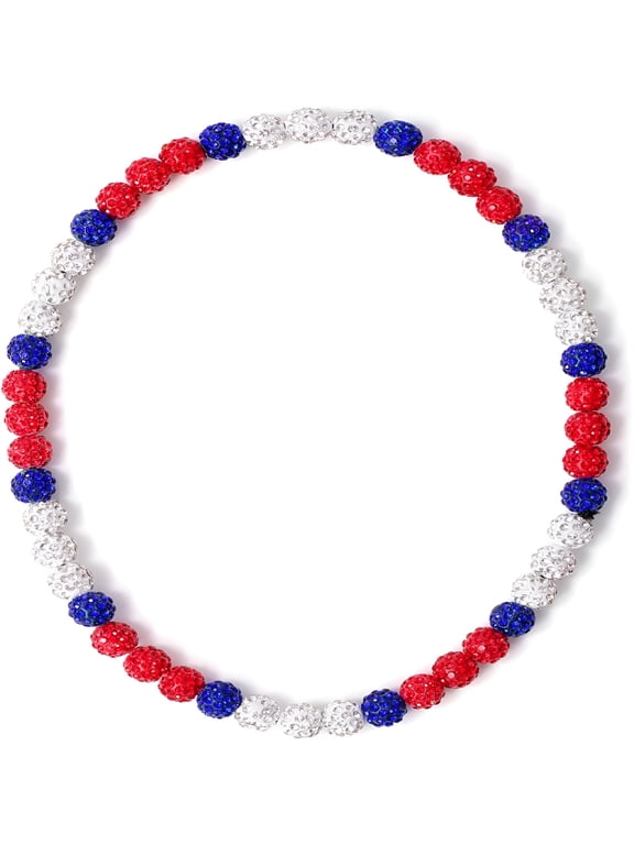 Baseball Necklace 16in/19in/22in Baseball Drip Necklaces Rhinestone Clay Beaded Chain Necklace for Men Sports Jewelry for Players Lovers